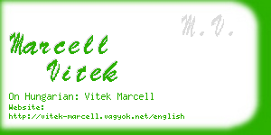 marcell vitek business card